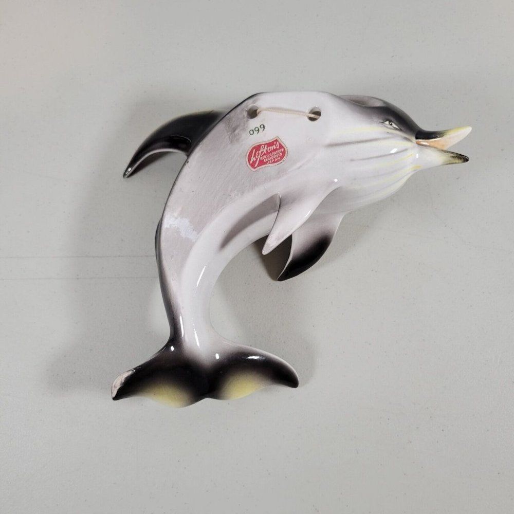 Dolphin Ceramic Bathroom Air Deodorizer Holder Heftons Size 8.25" x 6" - Picture 2 of 5
